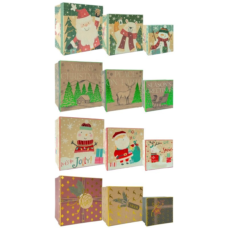 Santas Forest 69911 Hot Stamp Set-Up Box, Cardboard, Assorted Print