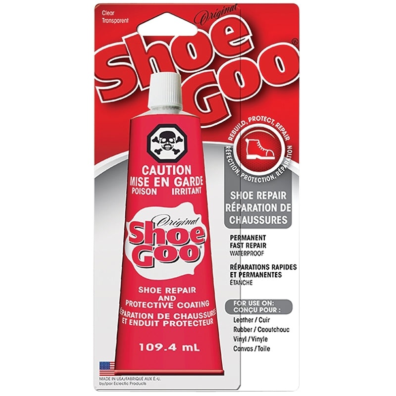 Shoe GOO 110035 Shoe Repair Adhesive, Gel, Liquid, Clear, 109.4 mL