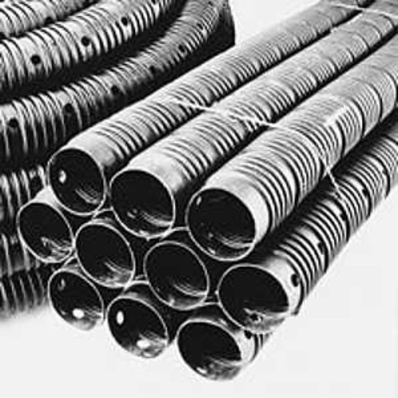 ADS 04020010H Pipe Tubing, Perforated, Single-Wall, HDPE, 10 ft L