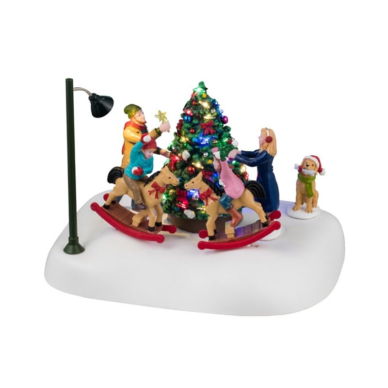 LIC LTD 44321 Rockin Around The Christmas Tree, Caddington Village, Resin