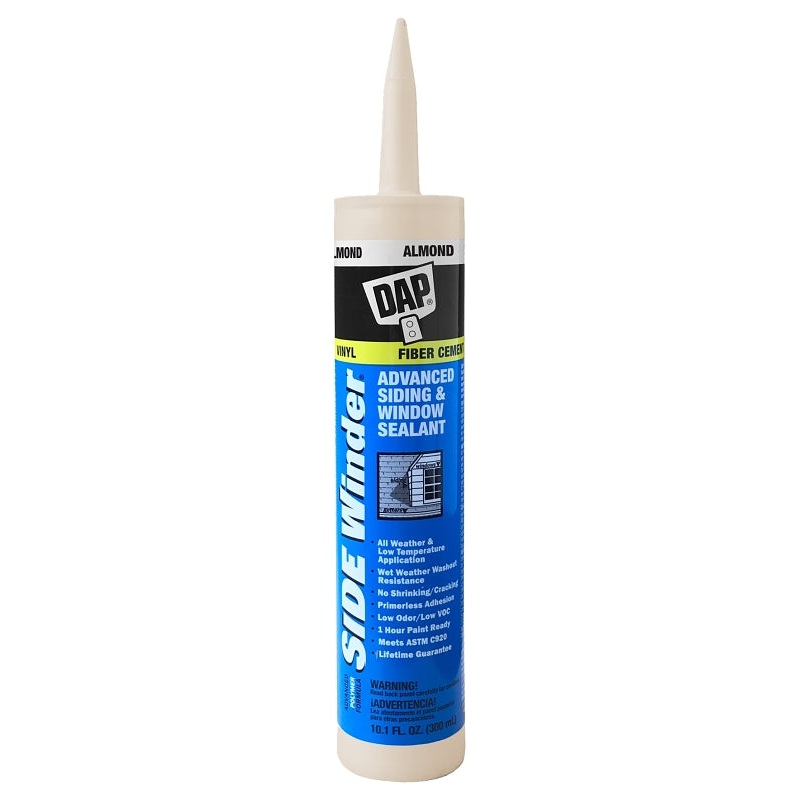 DAP 00813 Siding and Window Sealant, Bronze, 24 hr Curing, -35 to 140 deg F, 10.1 oz Cartridge