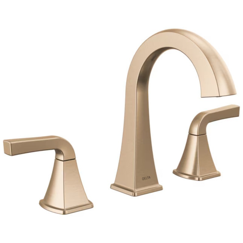 Delta Knoxville Series 35854LF-CZ Widespread Bathroom Faucet, 1.2 gpm, 2-Handle, 3-Faucet Hole, Metal