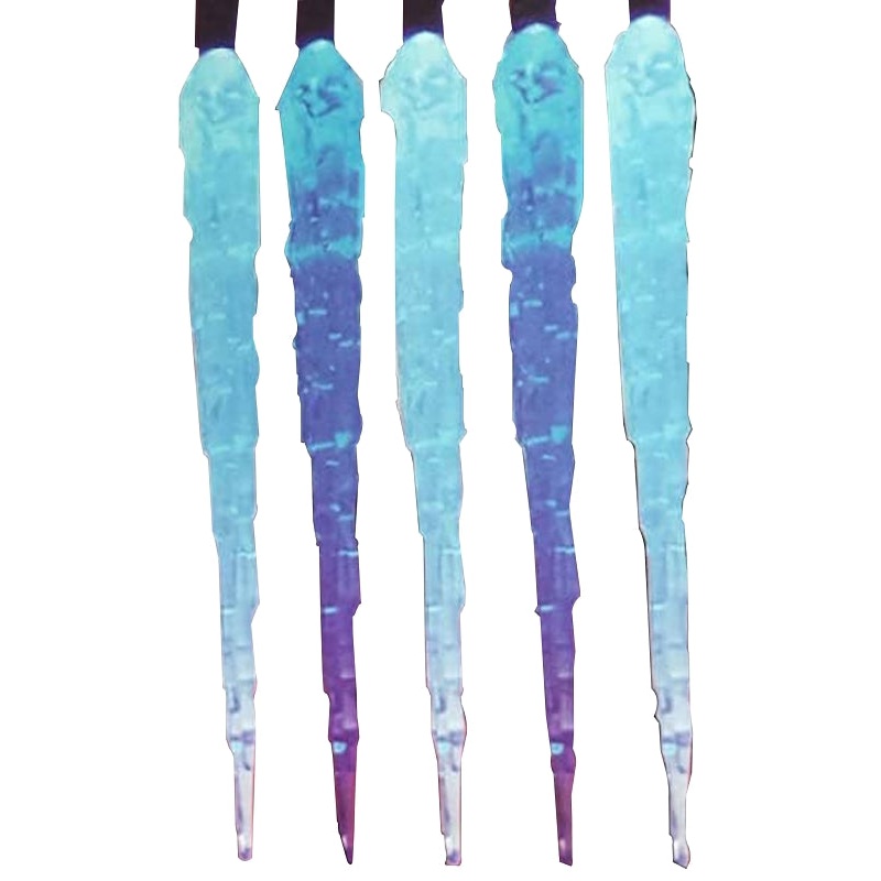 Hometown Holidays 1805 Icicle Light, 2.4 W, 10-Lamp, LED Lamp, Pure White/Blue Light, 8-1/2 ft L