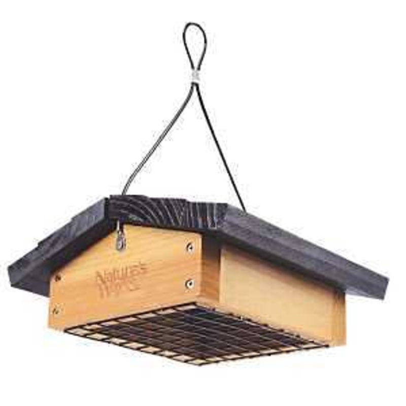 Nature’s Way CWF2 Suet Feeder, Steel, Cedar, 4-1/8 in H