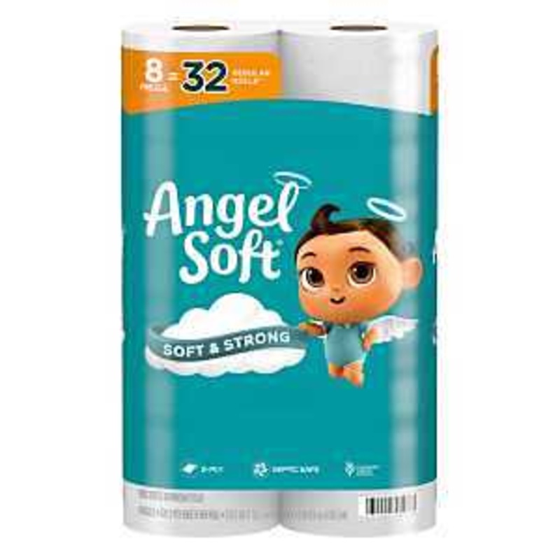 Angel Soft 79534 Toilet Paper Roll, 2-Ply, Paper
