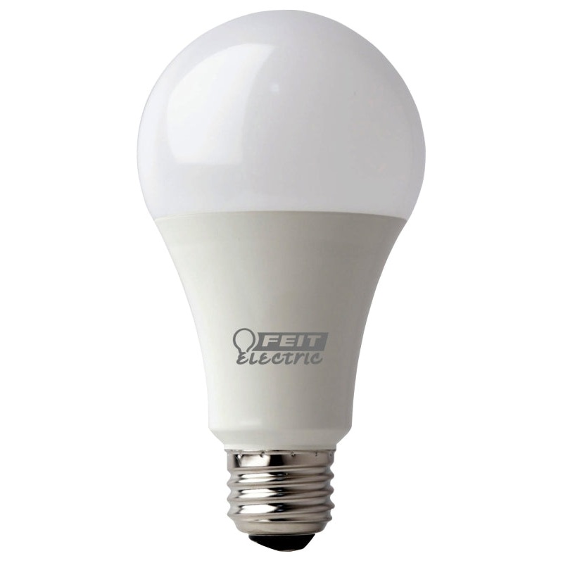 Feit Electric OM100DM LED Lamp, 120 V, 1600 Lumens, 17.5 W, A19 Lamp, 100 W Equivalent, E26 Lamp Base
