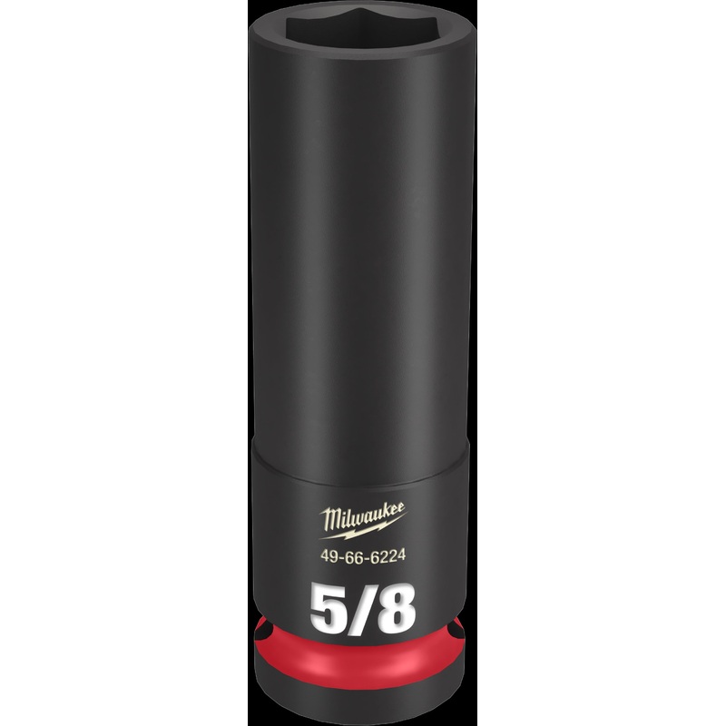 Milwaukee SHOCKWAVE Impact Duty Series 49-66-6224 Deep Impact Socket, 5/8 in Socket, 1/2 in Drive, Square Drive
