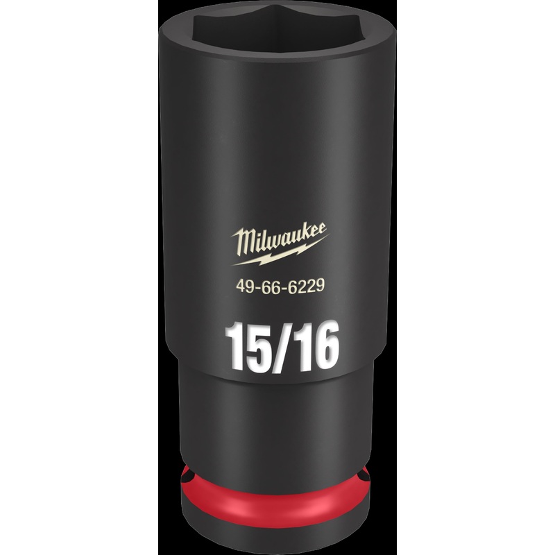 Milwaukee SHOCKWAVE Impact Duty Series 49-66-6229 Deep Impact Socket, 15/16 in Socket, 1/2 in Drive, Square Drive