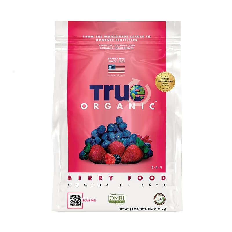 True ORGANIC R0011 Berry Food, 4 lb Bag, 5-4-4 N-P-K Ratio