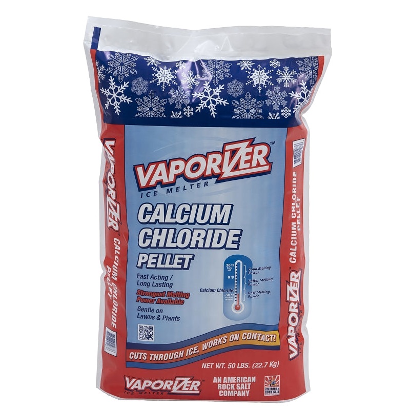 Vaporizer VP-CP50BG Calcium Chloride Pellet, Pellet Crystal, Solid, White, 50 lb, Bag