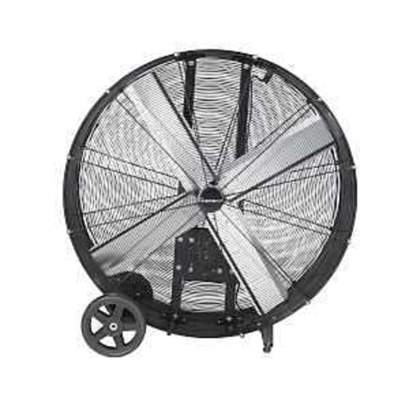 VisionAir 2VAFDRUMB42 Heavy-Duty High-Velocity Drum Fan, 120 V, 42 in Dia Blade, 2-Speed, 15,439 cfm Air