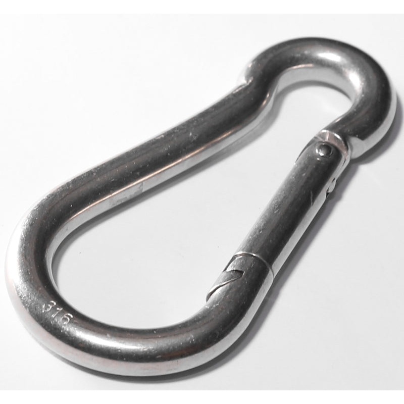 Baron 2450-1/2SM Spring Hook, 700 lb Working Load, Stainless Steel