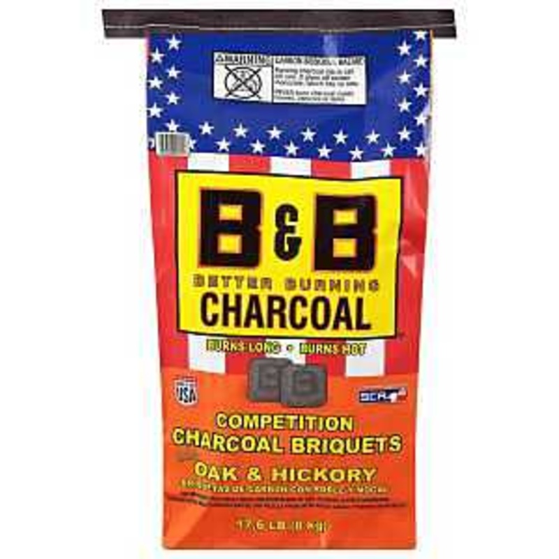 B & B Charcoal 00074 Charcoal Briquette, 17.6 lb