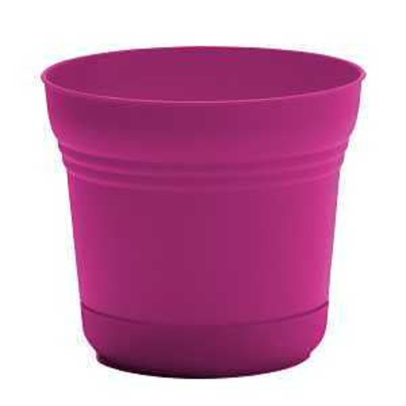 Bloem Saturn Series SP1215 Planter, 12 in Dia, Fuchsia