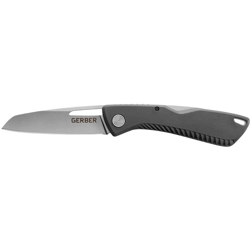 Gerber 31-003215 Folding Knife, 3.2 in L Blade, Stainless Steel Blade, Gray Handle