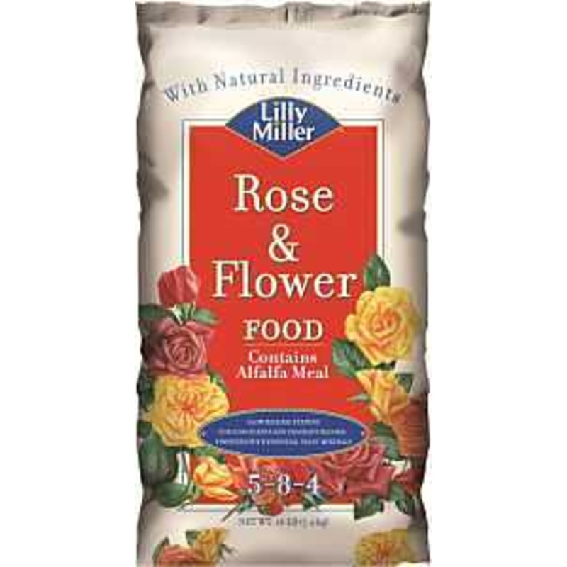 Lilly Miller 100099131 Rose and Flower Food, 16 lb Bag, Solid, 5-8-4 N-P-K Ratio