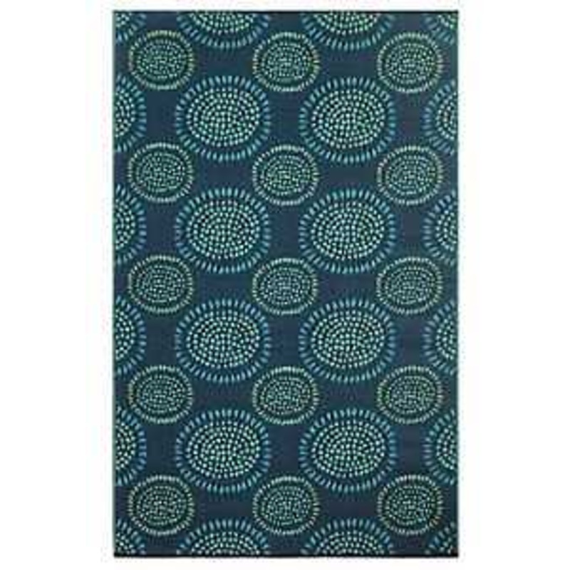 Mad Mats Molly Series 21821 Outdoor Mat, 6 ft L, 4 ft W, Plastic Rug, Aqua/Black