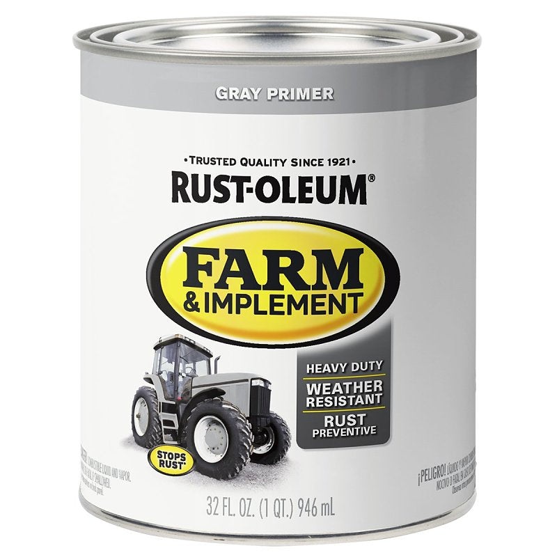 Specialty 280106 Farm Equipment Paint, Oil Base, Gloss Sheen, Gray Primer, 1 qt, 130 sq-ft/qt Coverage Area