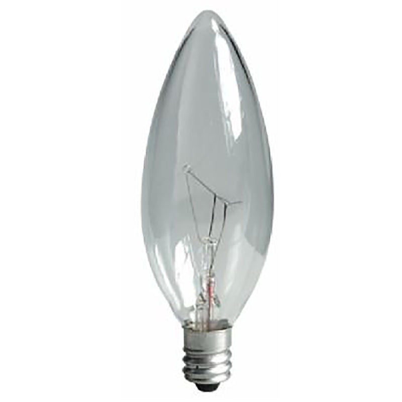 GE 48395 Chandelier Light Bulb, 15 W, F10 Lamp, E12 Candelabra Lamp Base, 105 Lumens, 2500 K Color Temp