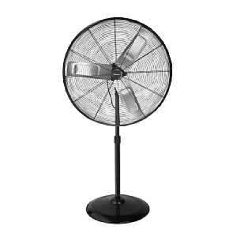 VisionAir 2VAFP30 Heavy-Duty Oscillating High-Velocity Pedestal Fan, 120 V, 30 in Dia Blade, 3-Speed, 7558 cfm Air