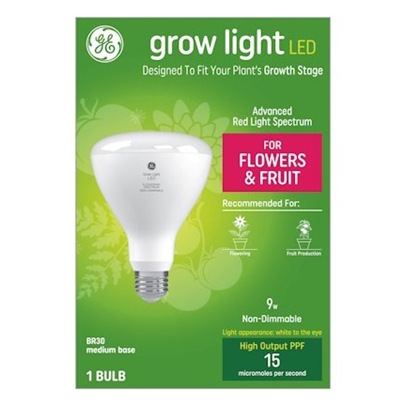 GE 93101231 LED Bulb, Flood/Spotlight, 9 W, BR30 Lamp, E26 Lamp Base, White