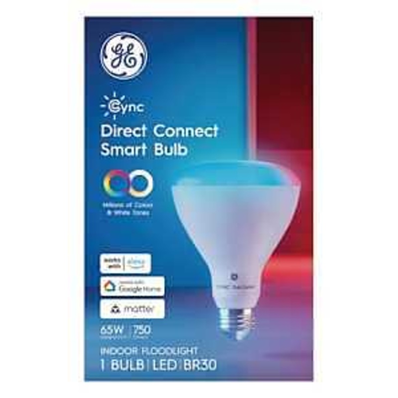 GE 93131795 Color Changing Smart Light, 9.5 W, Wi-Fi Connectivity: Yes, Medium Lamp Base, LED Lamp, 750 Lumens