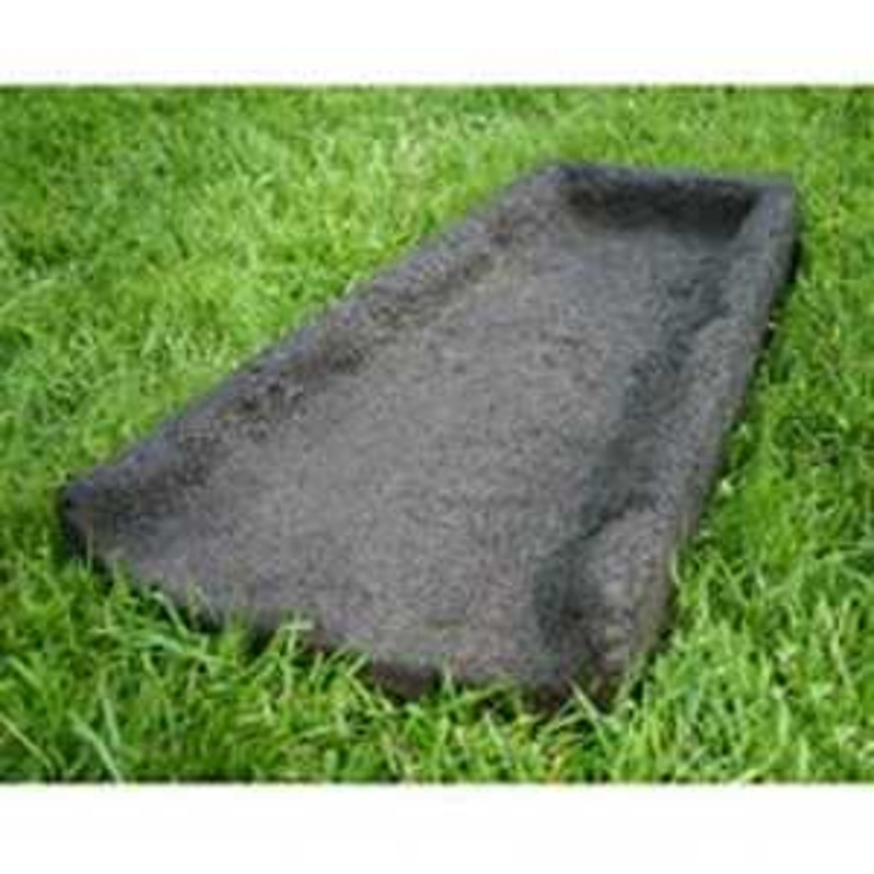 GroundSmart GSSBBN6 Landscape Splash Block, 1.8 ft L, 10 in W, Rubber, Brown