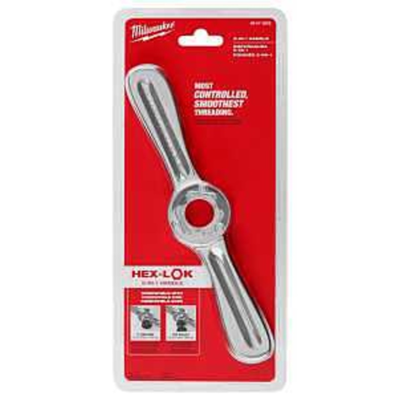 Milwaukee 49-57-5002 Tap and Die Threading Handle, 1 in Tap/Die, 11 in L, Metal, Ergonomic Grip Handle