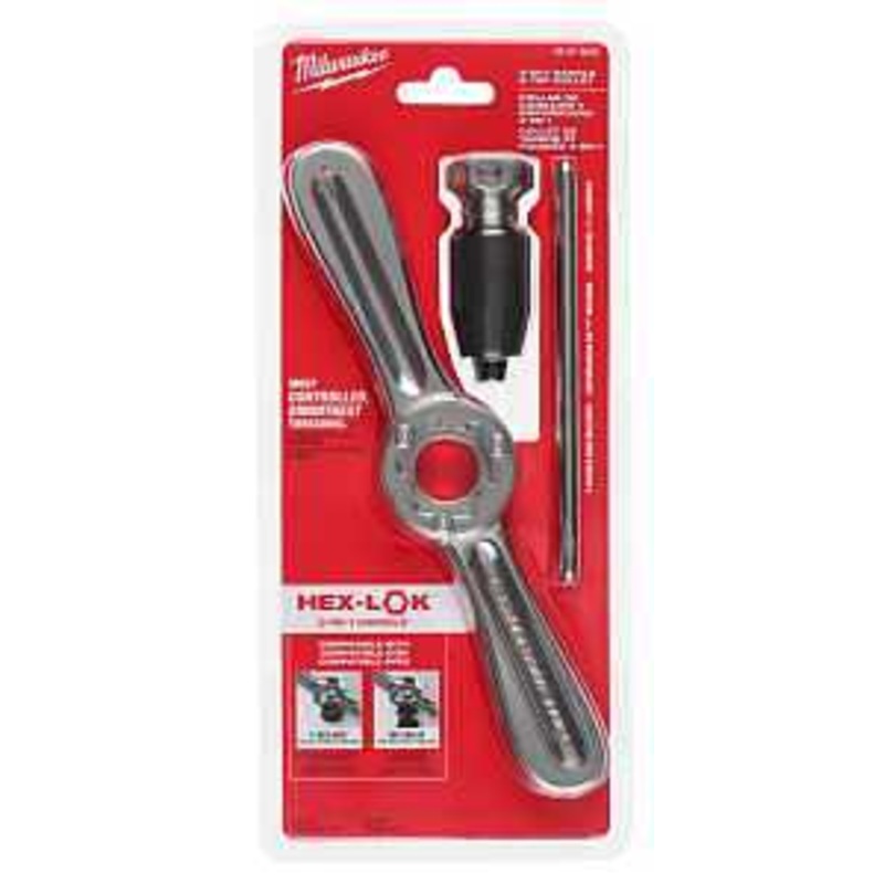 Milwaukee 49-57-5003 Tap and Die Threading Handle, 1 in Tap/Die, 11 in L, Metal, Ergonomic Grip Handle