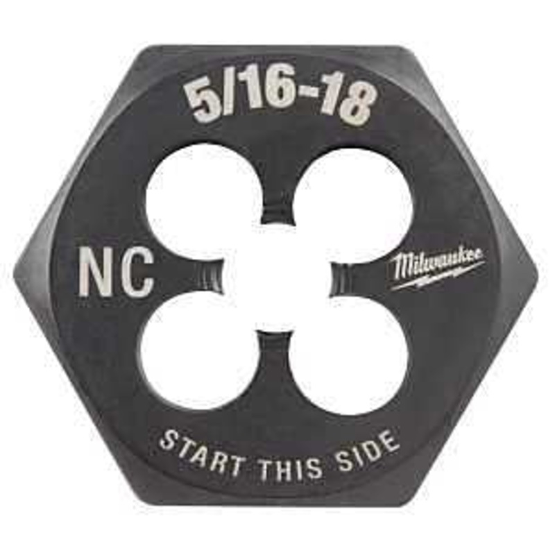 Milwaukee 49-57-5342 Threading Die, 5/16-18 Thread, Coarse Thread, HCS