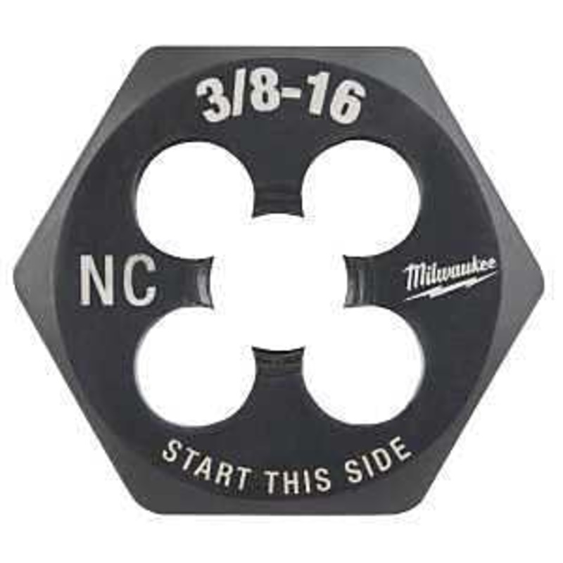 Milwaukee 49-57-5348 Threading Die, 3/8-16 Thread, Coarse Thread, HCS