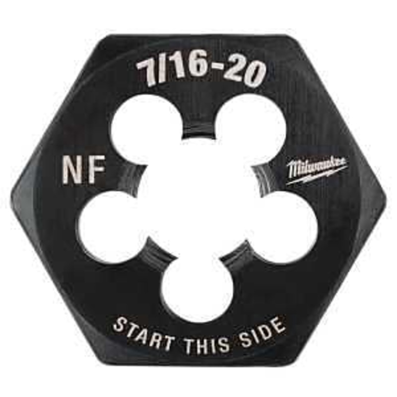 Milwaukee 49-57-5357 Threading Die, 7/16-20 Thread, Fine Thread, HCS