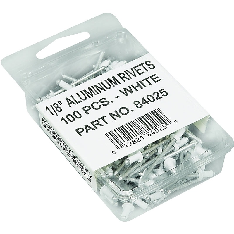 Amerimax 84025 Gutter Rivet, 1-1/2 in L, Aluminum, 100/PK