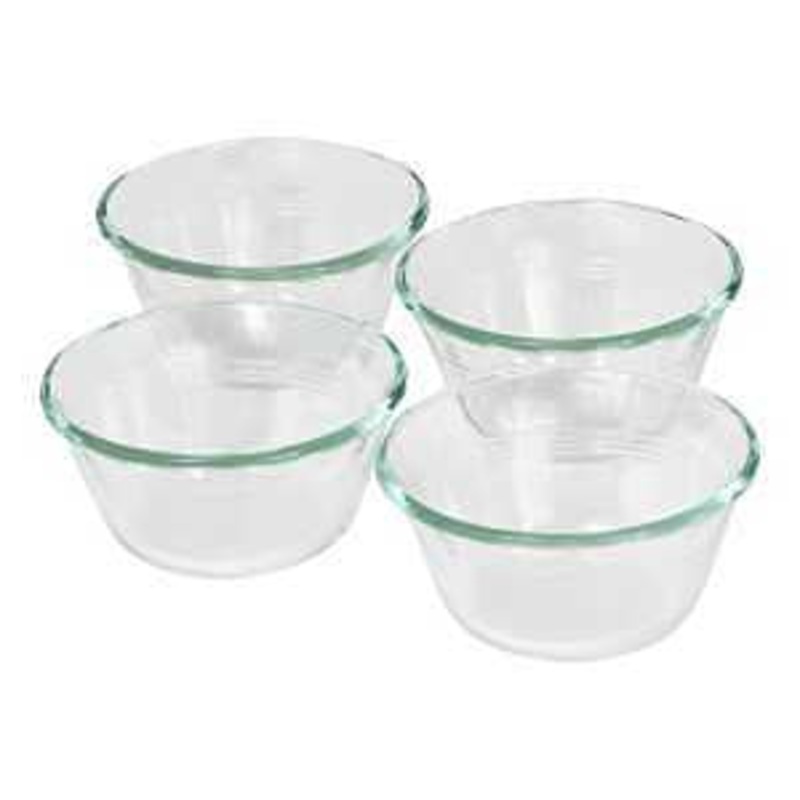 CUSTARD CUP SET GLASS CLR 6OZ