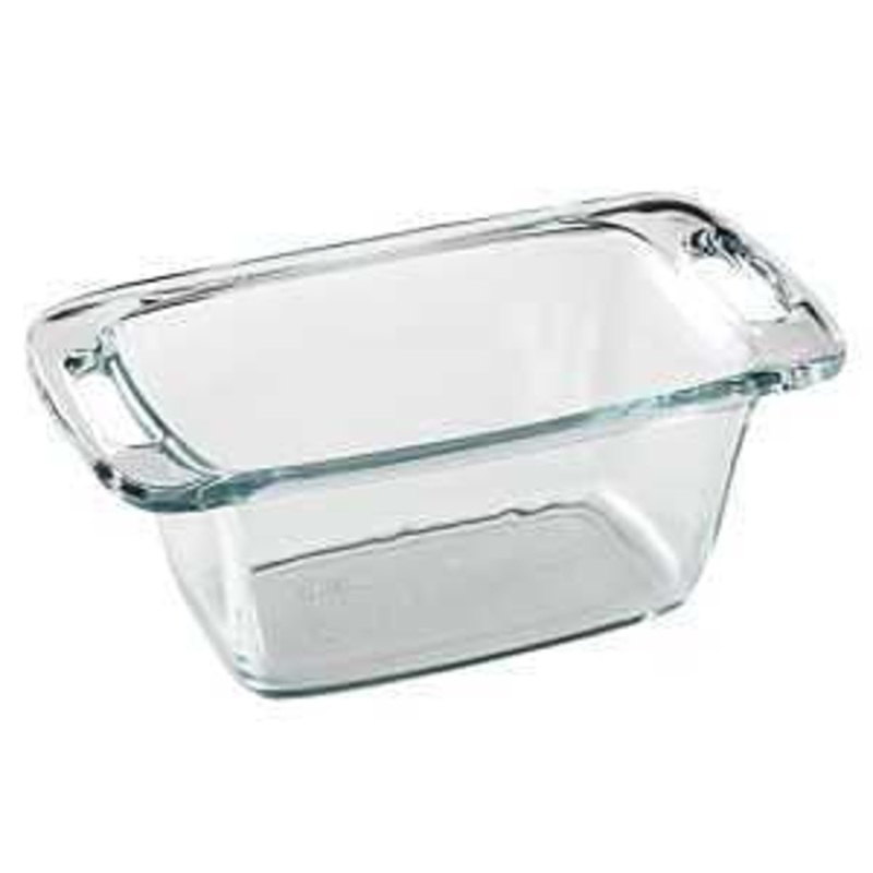 Pyrex 1085799 Loaf Pan, 11.4 in L, 6.1 in W, 3.2 in H, Glass, Dishwasher Safe: Yes