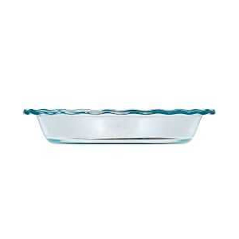 Pyrex 1085800 Pie Plate, 56 oz, 9-1/2 in ID x 11-1/4 in OD Dia, 9-1/2 in OAL, Glass, Clear, Dishwasher Safe: Yes