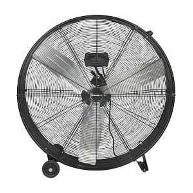 VisionAir 2VAFDRUM36 Heavy-Duty High-Velocity Drum Fan, 120 V, 36 in Dia Blade, 2-Speed, 12,000 cfm Air