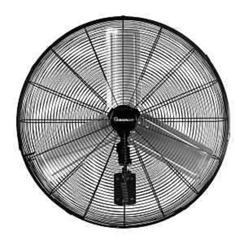 VisionAir 2VAFWLHVOC30 Heavy-Duty Oscillating High-Velocity Wall-Mount Fan, 120 V, 30 in Dia Blade, 2-Speed