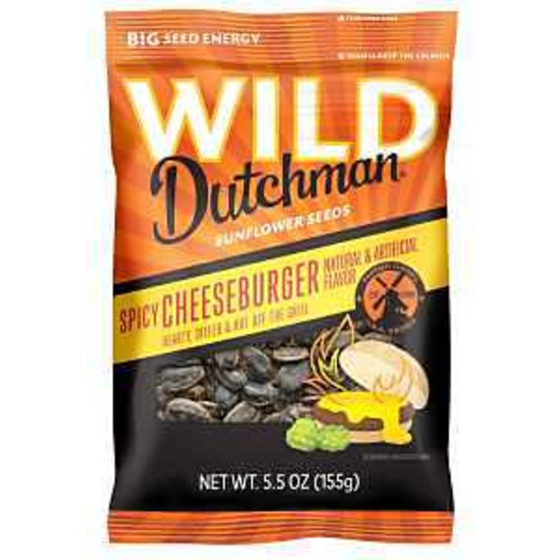WILD Dutchman 518 Sunflower Seeds, Spicy Cheeseburger, 5.5 oz Bag