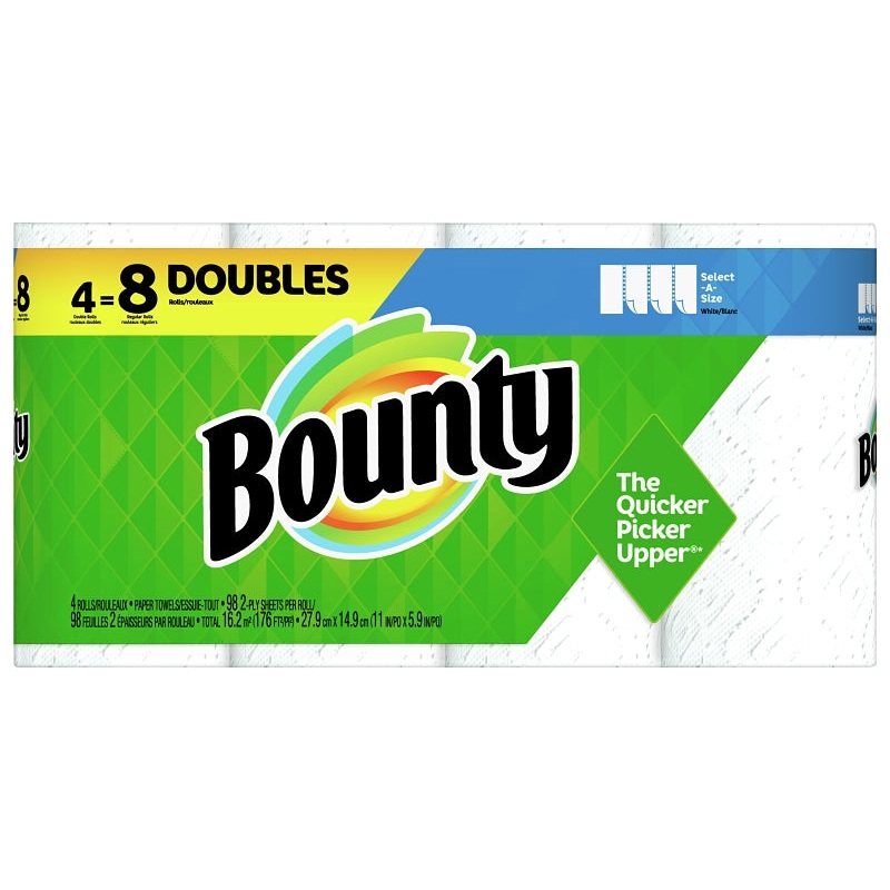 Bounty 80798323 Paper Towel, 11 in L, 6 in W, 2-Ply