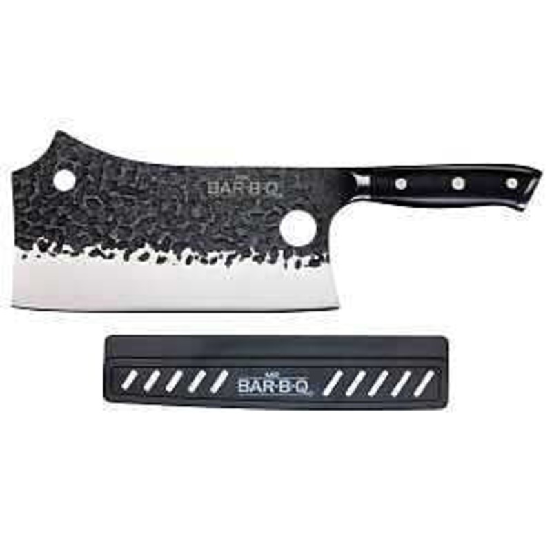 Mr. BAR-B-Q 40010Y Griller’s Cleaver Knife, HCS Blade, Wood Handle, 17.7 in OAL