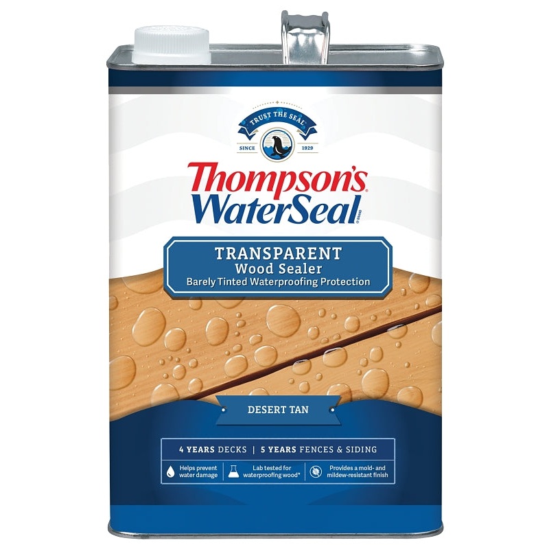 Thompson’s WaterSeal TH.091701-16 Wood Sealer, Transparent, Desert Tan, 1 gal