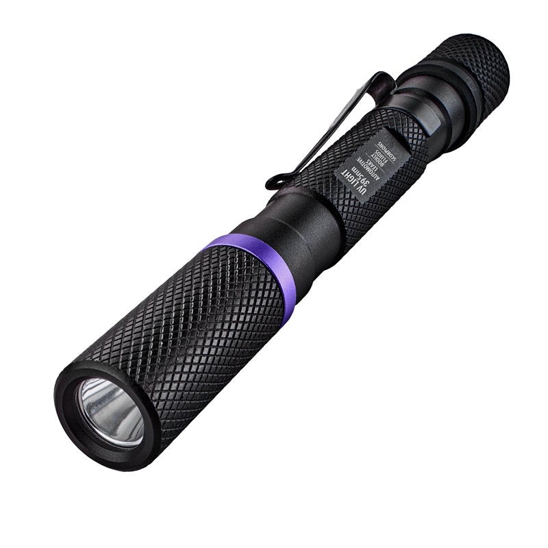 Police Security 98343 Small UV Inspection Penlight, AAA Battery, Alkaline Battery, LED Lamp, 1 to 99 Lumens, Black