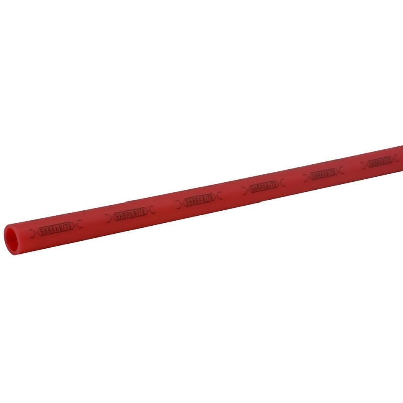 SharkBite U860R10 Pipe, 1/2 in OD, 10 ft L, PEX-B, Polyethylene, Red