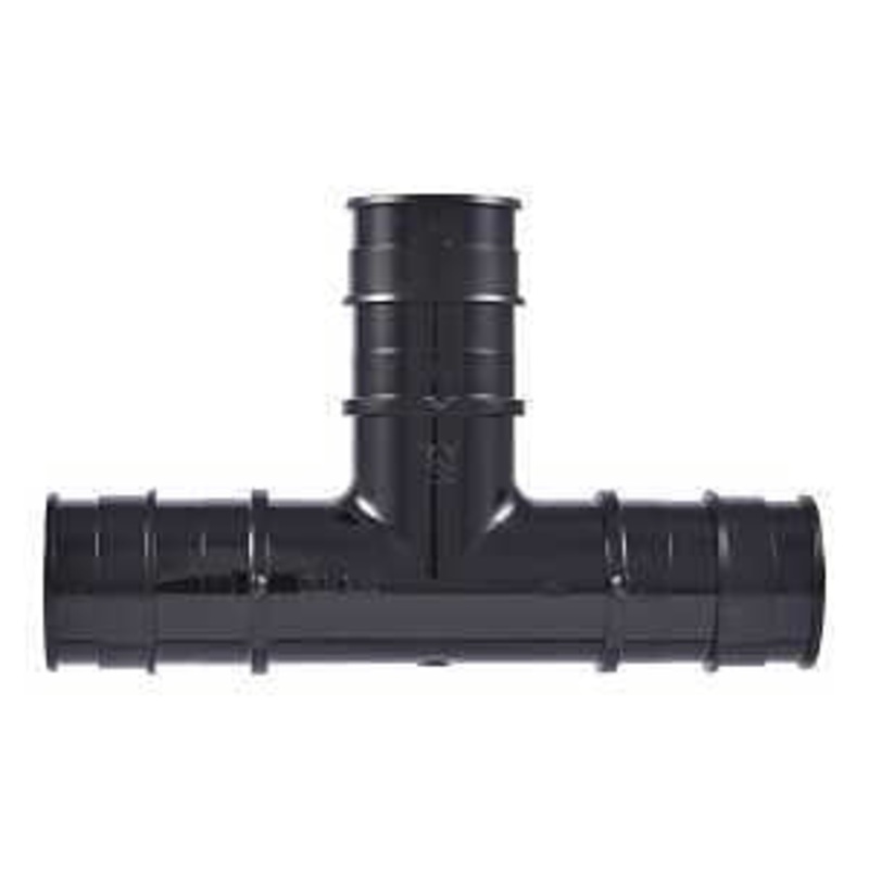 SharkBite UA374A5 Expansion Reducing Tee, 1 in, Barb, Polysulfone, Black, 160 psi Pressure