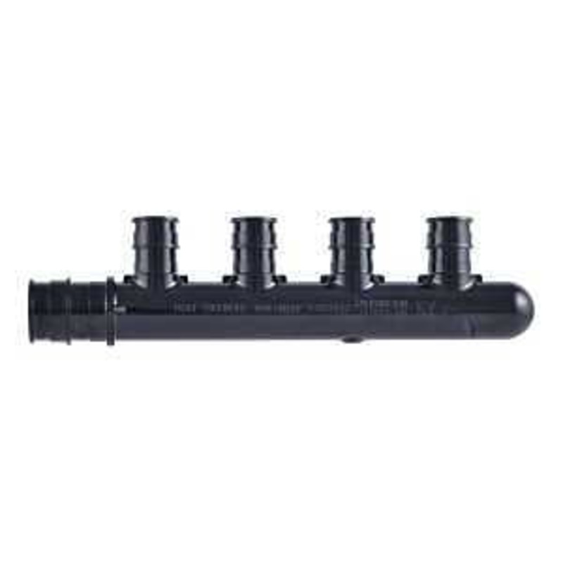 SharkBite UAMPT4C Multi-Port Closed Pipe Tee, 3/4 in Inlet, 4-Outlet, 1/2 in Outlet, Acudel Polymer
