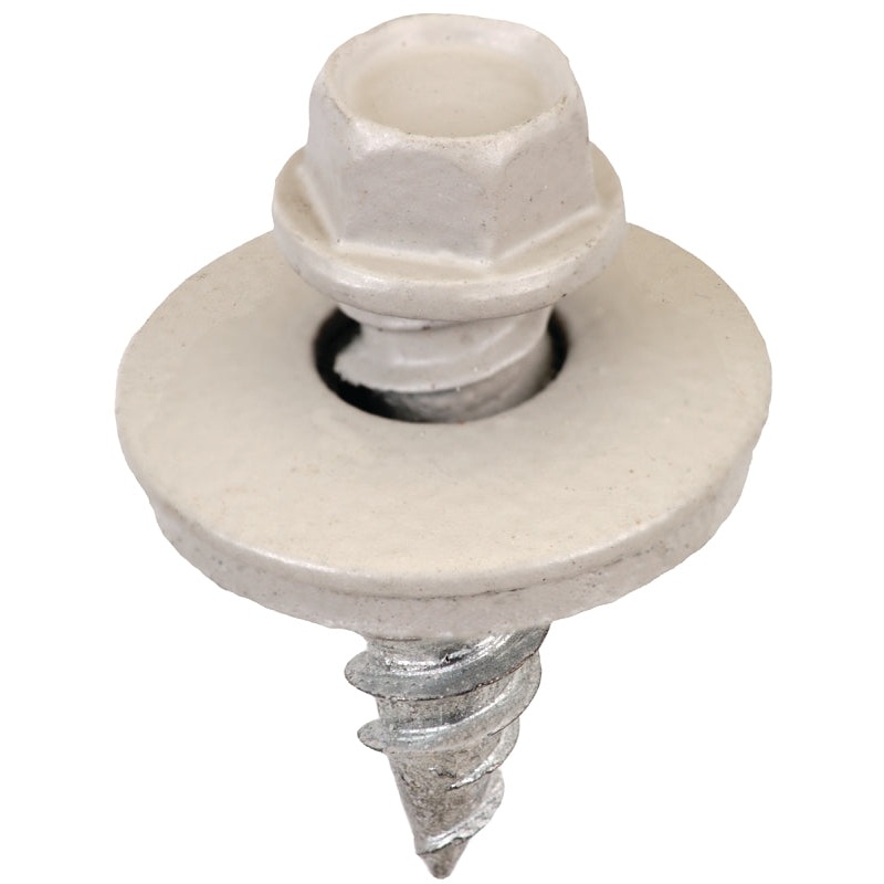 Acorn International SW-SS1234LG250 Stitch Screw, #12 Thread, High-Low Thread, Hex Drive, Light Gray, 250/BAG