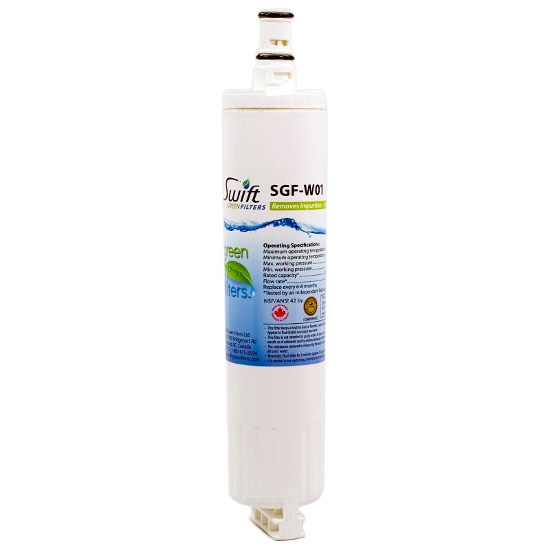 Swift Green Filters SGF-W01 Refrigerator Water Filter, 0.5 gpm, 0.6 to 38 Deg C Temperature