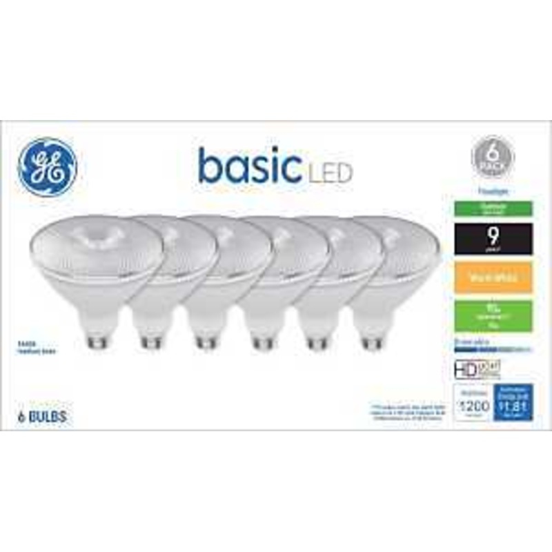 GE 46993 LED Light Bulb, Spot and Flood, PAR38 Lamp, 90 W Equivalent, E26 Medium Screw-In Lamp Base, Yes, Opaque