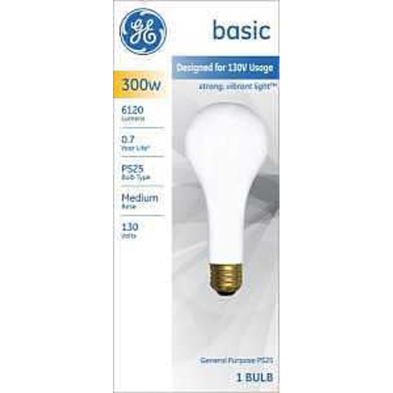 INCAN BULB GP PS25 WRMWHT 300W